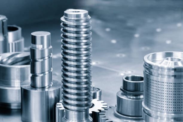 Assorted precision screw components produced by CNC screw machining process