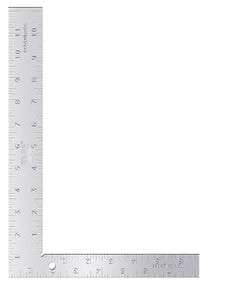 Machinist square used for verifying right angles and precise positioning in CNC setups.