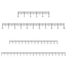 Various ruler scales in millimeters for accurate tool offset and part measuring in CNC machining.