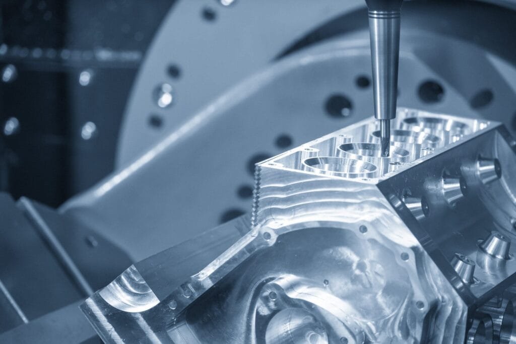 CNC milling of an automotive cylinder head for high-accuracy engine part production