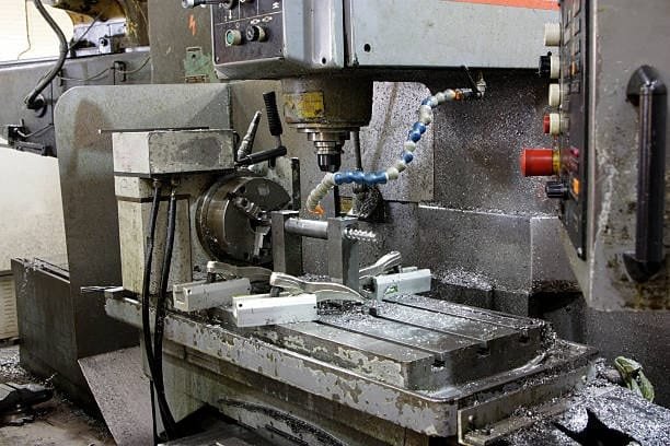 CNC machine setup at A-1 Machining for small batch custom parts production
