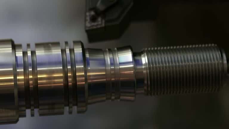 Threaded CNC machined shaft showcasing high-precision machining tolerances for critical parts.