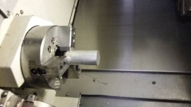 Lathe machining of a custom cylindrical part during small batch production at A-1 Machining