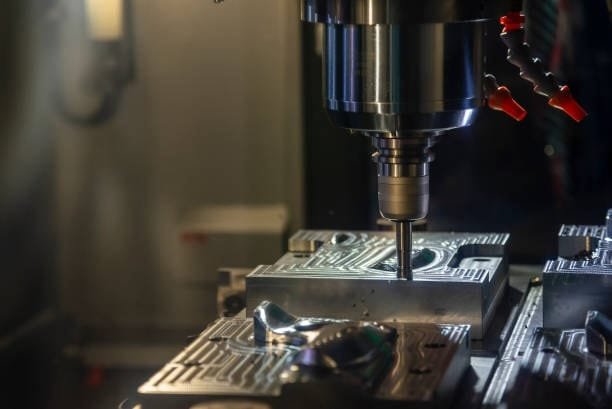 CNC precision machining creating complex and intricate metal parts