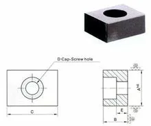 Technical drawing and 3D model of counterbore hole with dimensional notations