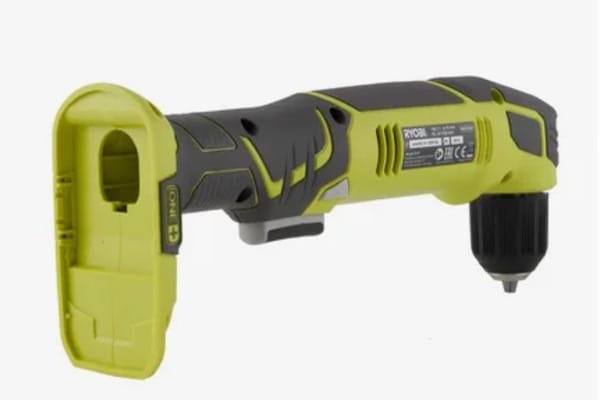 Green and black injection-molded plastic housing for a cordless power drill