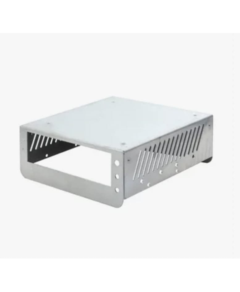 Sheet metal prototype enclosure with laser-cut vents and precise bends