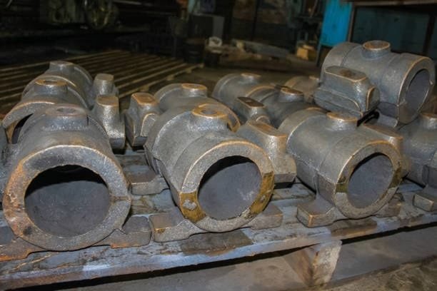 Unfinished raw metal castings for industrial mechanical use